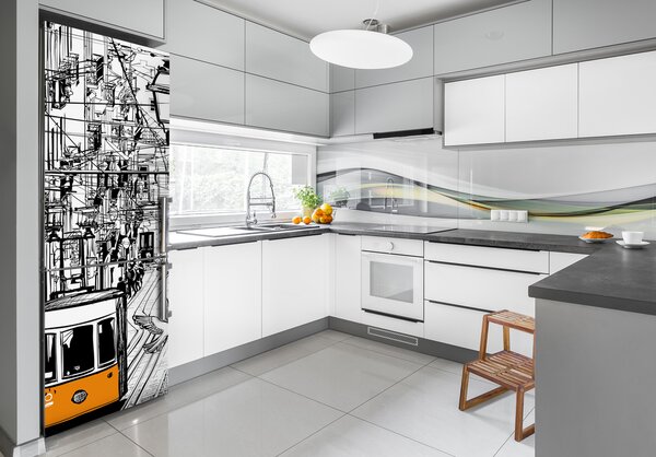Foto tapeta na ledničku Tramvaj Lisabon FridgeStick-70x190-f-76628297