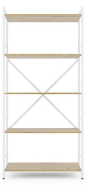 Policový regál LOFT 170x80x35 5 polic Povrchová úprava: Dub-Antracit
