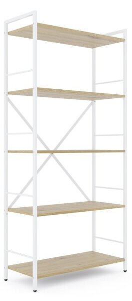 Policový regál LOFT 170x80x35 5 polic Povrchová úprava: Dub-Antracit