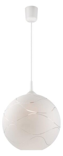RUEL Závěsné moderní osvětlení na lanku SLENEL, 1xE27, 60W, koule, bílé LM 1.1/10