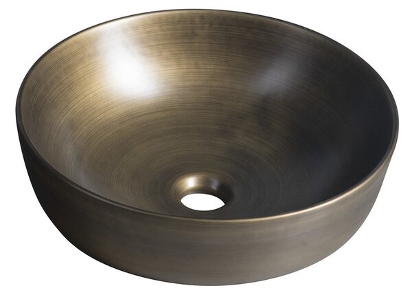 SAPHO - PRIORI keramické umyvadlo, průměr 41,5 cm, bronz (PI032)