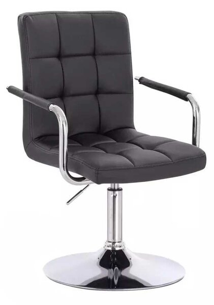 LuxuryForm DESIGN Židle VERONA na stříbrném talíři - černá