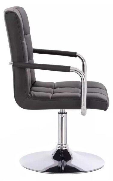 LuxuryForm DESIGN Židle VERONA na stříbrném talíři - černá