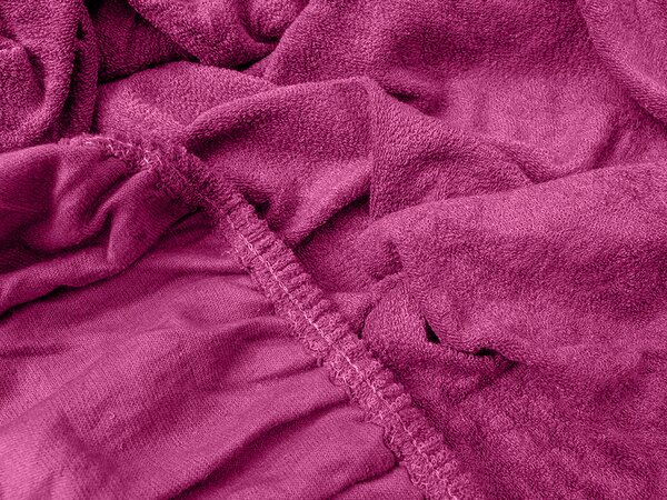 Froté prostěradlo EXCLUSIVE purpurové 90 x 200 cm