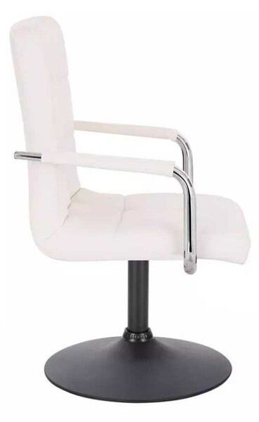 LuxuryForm DESIGN Židle VERONA na černém talíři - bílá