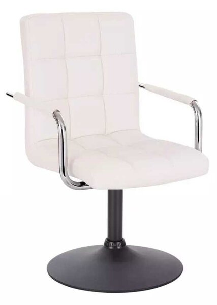 LuxuryForm DESIGN Židle VERONA na černém talíři - bílá