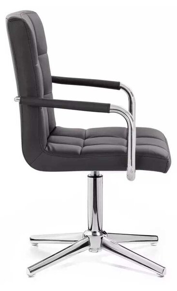 LuxuryForm DESIGN Židle VERONA na stříbrném kříži - černá
