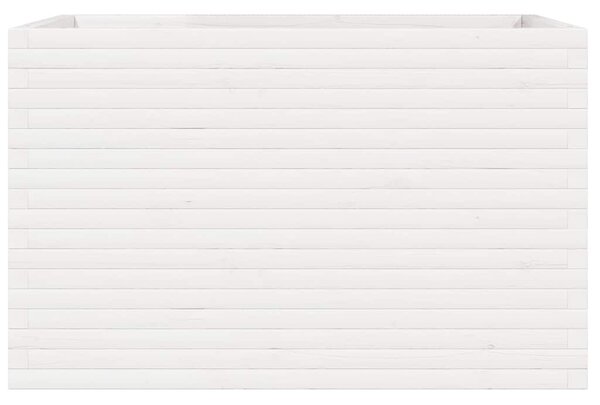 Zahradní truhlík bílý 110 x 60 x 68,5 cm masivní borovice 3282505