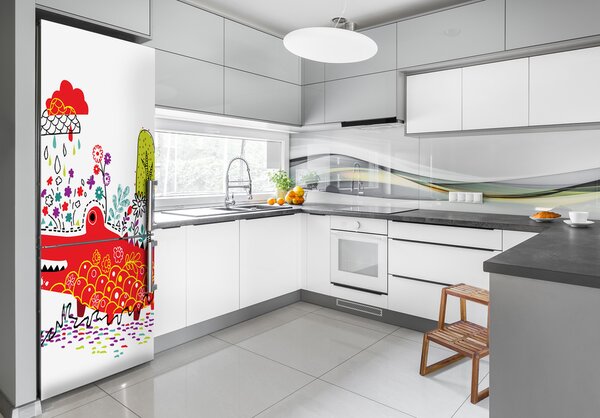 Nálepka fototapeta lednička Krokodýl FridgeStick-70x190-f-82374005