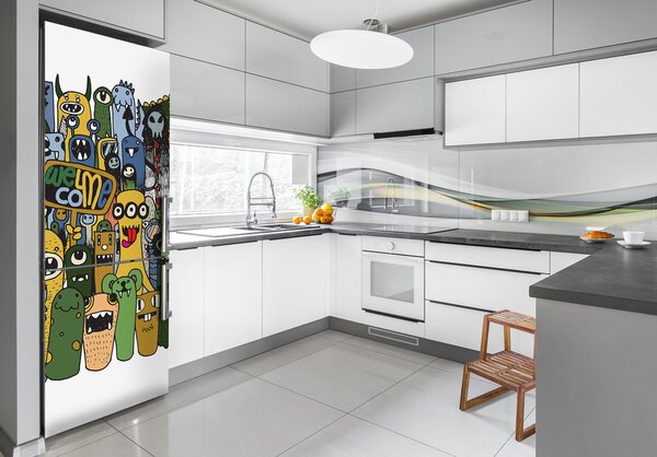 Tapeta na ledničku do kuchyně Šílené nestvůry FridgeStick-70x190-f-82584933