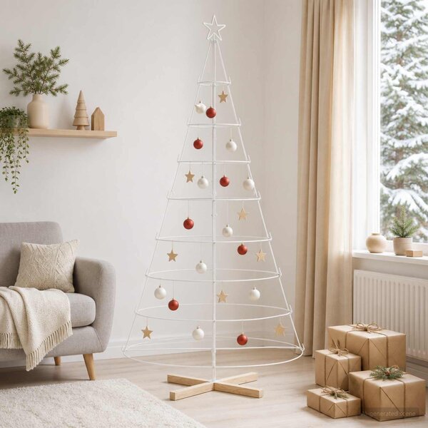 VidaXL Kovový vánoční stromeček KUOPIO Ocel [42019161] Barva: Černá, Velikost: 90 cm