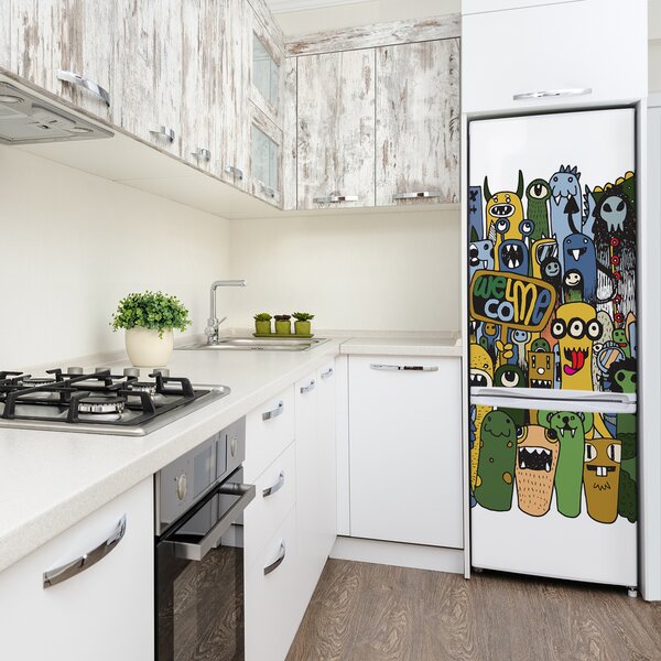 Tapeta na ledničku do kuchyně Šílené nestvůry FridgeStick-70x190-f-82584933