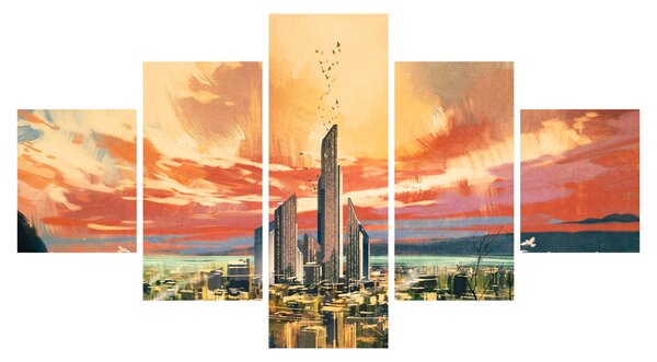 Obraz - Malované město (125x70 cm)