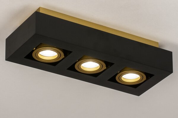 Stropní LED svítidlo Rivolli Black and Gold 3 (LMD)