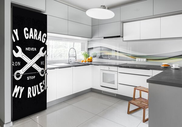 Nálepka tapeta lednička Moje garáž FridgeStick-70x190-f-82793994