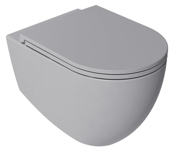 Isvea Isvea, INFINITY WC sedátko SLIM, Easy Take, Soft Close, stone grey, 40KF0547I-S