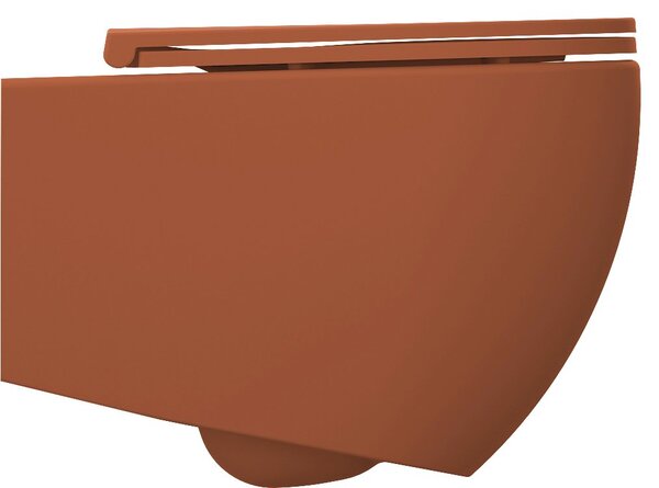 Isvea Isvea, INFINITY závěsná WC mísa, Rimless, 36,5x53cm, terracotta, 10NF02005-2U