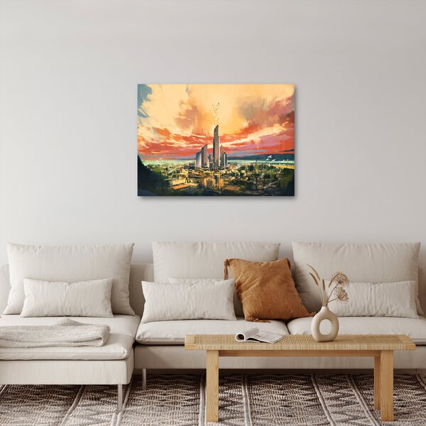 Obraz - Malované město (70x50 cm)