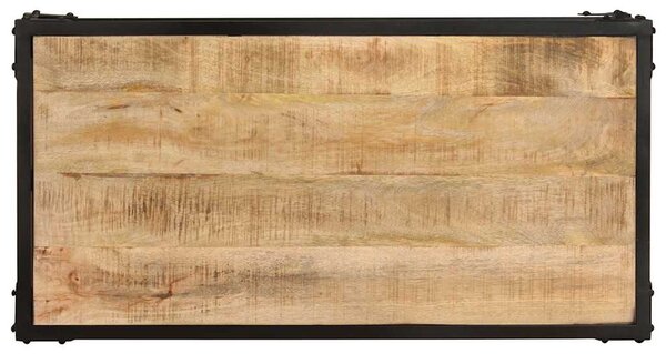 Konferenční stolek 90 x 45 x 35 cm masivní hrubý mangovník 328265