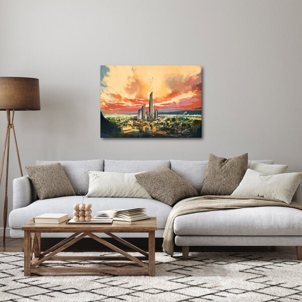 Obraz - Malované město (70x50 cm)