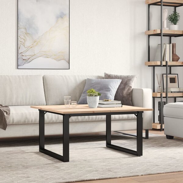 Konferenční stolek s O rámem 80x80x45 cm borové dřevo a ocel 3282663