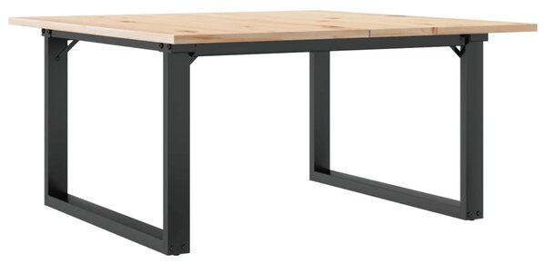 Konferenční stolek s O rámem 80x80x45 cm borové dřevo a ocel 3282663