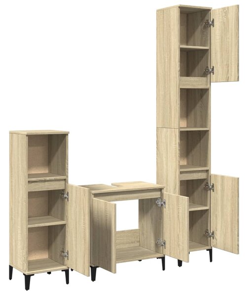 3dílný set koupelnového nábytku dub sonoma kompozitní dřevo 3282655