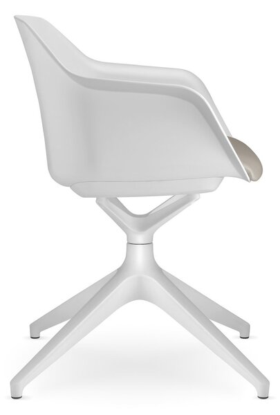 LD SEATING - Otočná židle RIVA RI-01,F01 s čalouněným sedákem