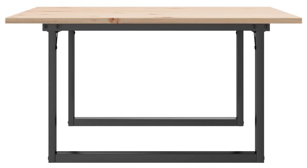 Konferenční stolek s O rámem 80x80x45 cm borové dřevo a ocel 3282663