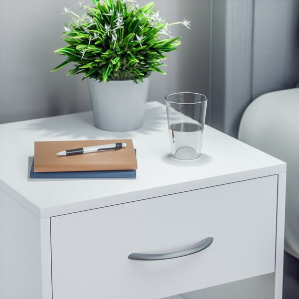 FurniGO Noční stolek Kiel 41x39x28cm - bílý