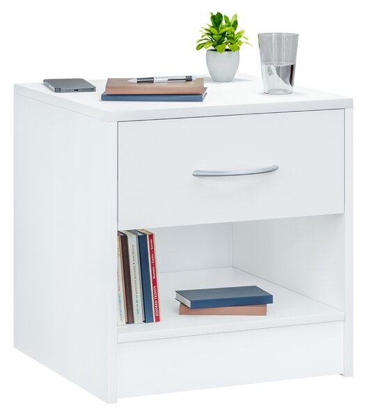 FurniGO Noční stolek Kiel 41x39x28cm - bílý