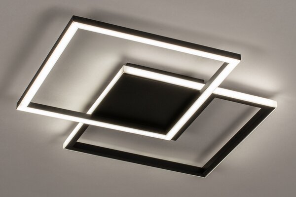Stropní stmívatelné LED svítidlo do obýváku Canetra Black 420 (LMD)