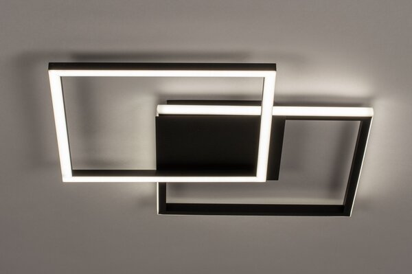 Stropní stmívatelné LED svítidlo do obýváku Canetra Black 420 (LMD)