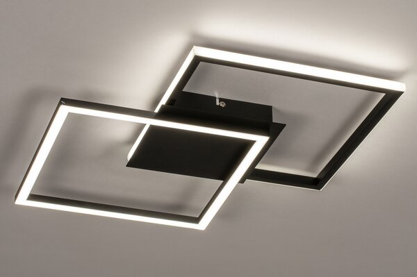 Stropní stmívatelné LED svítidlo do obýváku Canetra Black 420 (LMD)