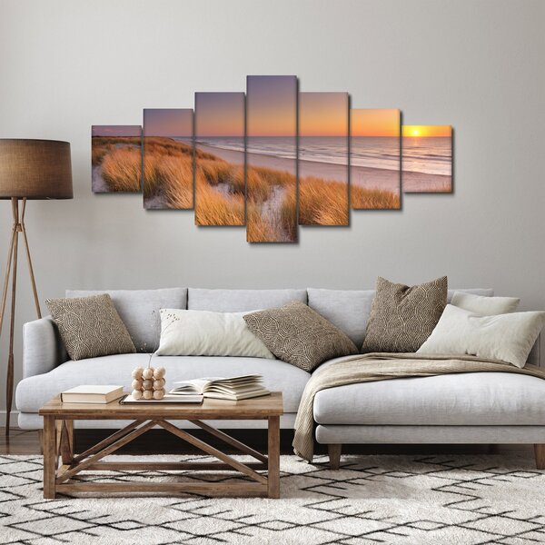 Obraz - Pláž při západu slunce (210x100 cm)