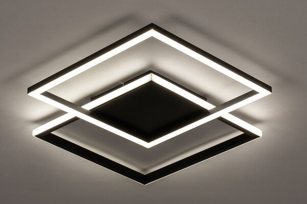 Stropní stmívatelné LED svítidlo do obýváku Canetra Black 420 (LMD)