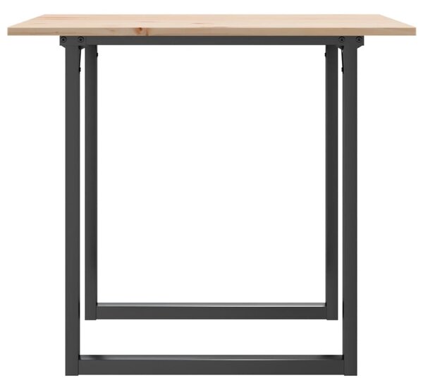 Jídelní stůl s O rámem 80 x 80 x 75 cm borové dřevo a ocel 3282673