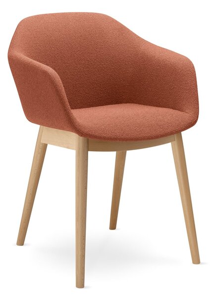 LD SEATING - Židle RIVA RI-02,D s dřevěnou podnoží