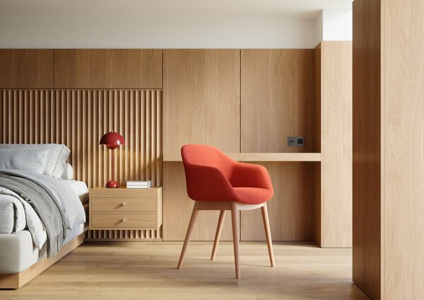 LD SEATING - Židle RIVA RI-02,D s dřevěnou podnoží