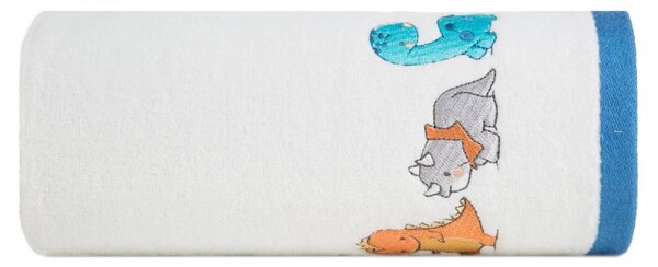 Eurofirany Dětská bavlněná osuška BABY42 Zvířátka 50x90 cm bílá