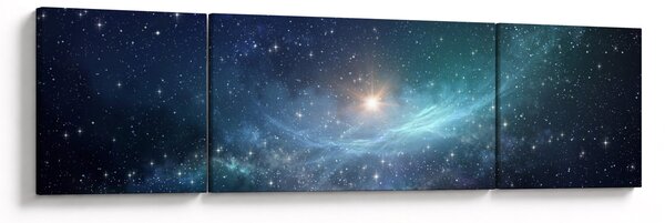Obraz - Hvězdy a mlhovina (170x50 cm)