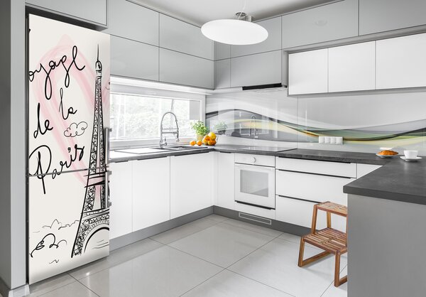 Nálepka tapeta na ledničku Eiffelova věž Paříž FridgeStick-70x190-f-83608370