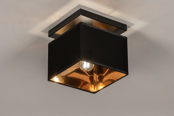 Stropní designové černé svítidlo do ložnice Anders Black and Gold I (LMD)