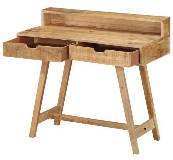 Psací stůl 100 x 45 x 90 cm masivní hrubé mangovníkové dřevo 328269