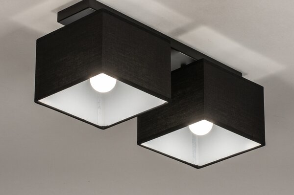 Stropní designové černé svítidlo do ložnice Anders Black and Black II (LMD)