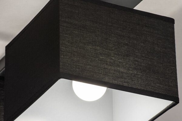 Stropní designové černé svítidlo do ložnice Anders Black and Black II (LMD)