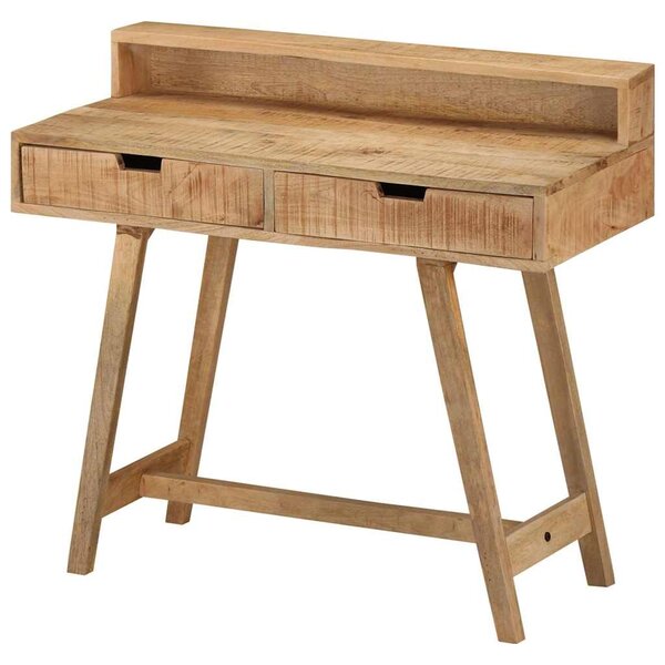 Psací stůl 100 x 45 x 90 cm masivní hrubé mangovníkové dřevo 328269