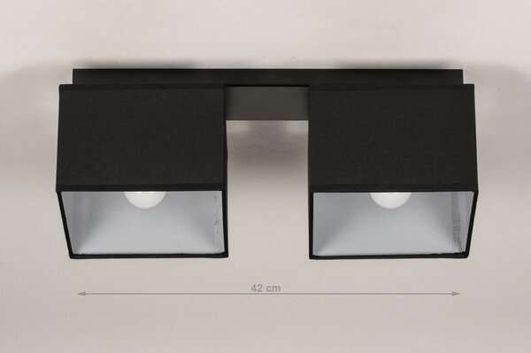 Stropní designové černé svítidlo do ložnice Anders Black and Black II (LMD)