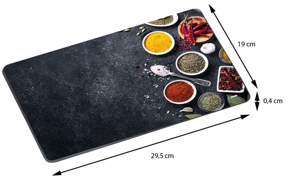 Prkénka na krájení Spices, kombinace barev, 29,5x19 cm