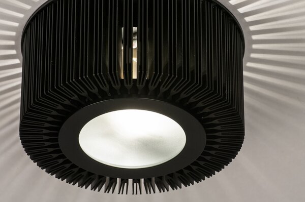 Stropní designové svítidlo do chodby Sunshine Black (LMD)